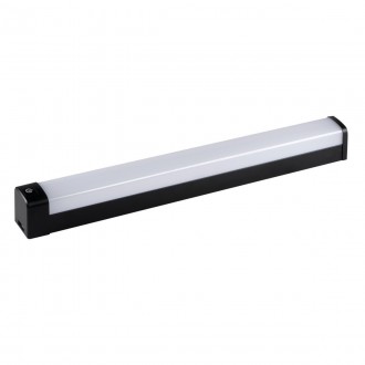 KANLUX 36657 | Akvo Kanlux stenové svietidlo - LIN-3001-60-CH - prepínač 1x LED 2750lm 4000K IP44 čierna, biela