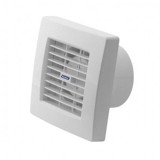 KANLUX 70953 | Kanlux trubkový ventilátor Ø100 100m3/h - TWISTER AOL 100T - štvorec časový spínač s automatickou žalúziou, tepelná poistka IP24 UV biela