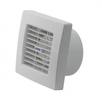KANLUX 70960 | Kanlux trubkový ventilátor Ø120 200m3/h - TWISTER AOL 120T - štvorec časový spínač s automatickou žalúziou, tepelná poistka IP24 UV biela