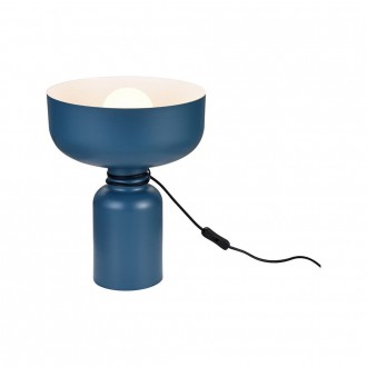 KLAUSEN 108034 | UNIQUE Abel Klausen stolové svietidlo 35cm prepínač na vedení 1x E27 modrá