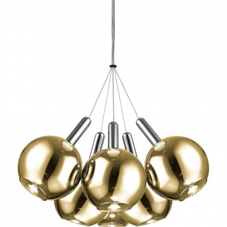 KLAUSEN 142001 | UNIQUE Balls Klausen visiace svietidlo 1x LED 3120lm 3000K chróm, zlatý