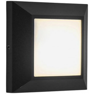 LUTEC 6402105012 | Helena-LU Lutec stenové svietidlo štvorec 1x LED 200lm 3000K IP54 matná čierna, opál