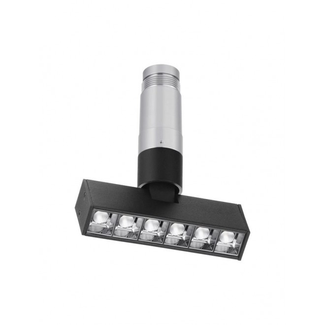 NOVA LUCE 9492812 | Imagine-NL Nova Luce zabudovateľné CRI>90 spot svietidlo UGR <6, otočné prvky 136x31mm 1x LED 443lm 3000K matná čierna, chróm