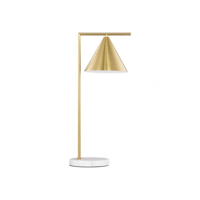 NOVA LUCE 9501235 | Sway Nova Luce stolové svietidlo 60cm prepínač 1x E27 biely mramor, mosadz, biela