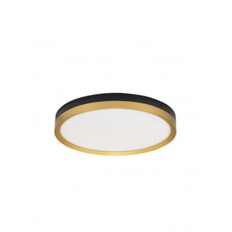 NOVA LUCE 9695236 | Cantria Nova Luce stropné svietidlo kruhový 1x LED 1916lm 3000K čierna, mosadz, opál