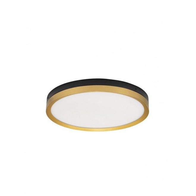 NOVA LUCE 9695236 | Cantria Nova Luce stropné svietidlo kruhový 1x LED 1916lm 3000K čierna, mosadz, opál