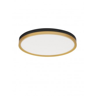 NOVA LUCE 9695237 | Cantria Nova Luce stropné svietidlo kruhový 1x LED 2198lm 3000K čierna, mosadz, opál