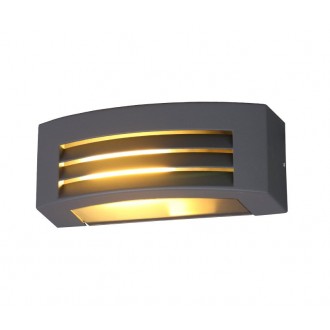 NOWODVORSKI 4387 | Orinoko Nowodvorski stenové svietidlo navrhované na úsporné žiarovky 1x E27 IP44 sivé, priesvitná