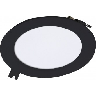 RABALUX 71225 | Shaun2 Rabalux zabudovateľné LED panel Ø120mm 1x LED 450lm 3000K čierna, biela