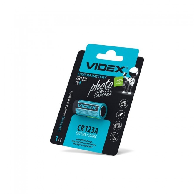 VIDEX CR123A | Videx Li-ion batéria CR123A - LEDMASTER 5197 -