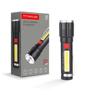 VIDEX TLF-T08 | Titanum Videx baterka svietidlo - LEDMASTER 5026 - čierna